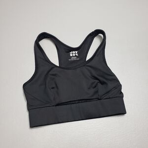 Joylab solid black sports bra with front cutout women's size XS